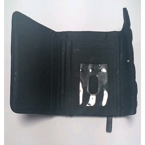 Vera Bradley Black Quilted Crossbody Bag & ID Holder Wallet 12"x11" - Picture 4 of 6